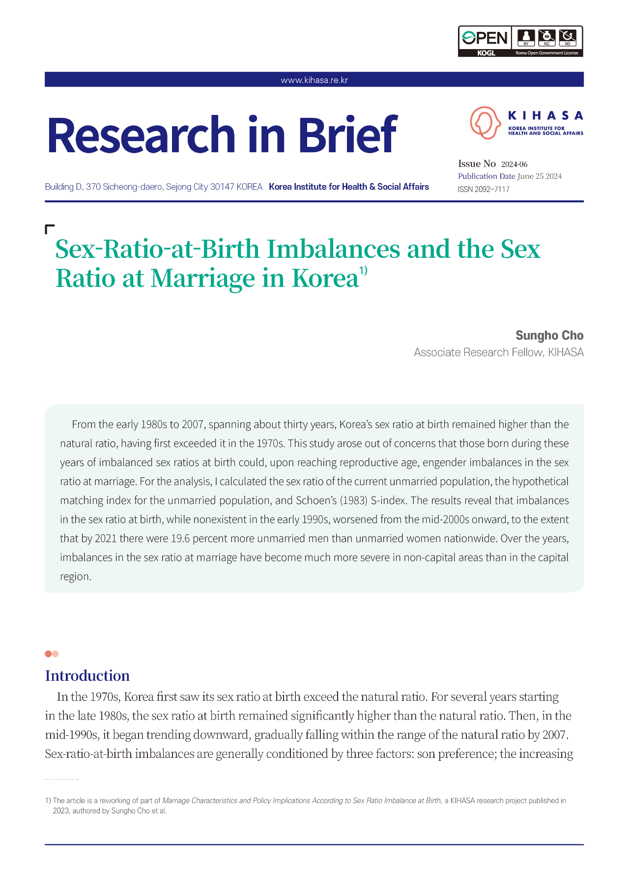 Sex-Ratio-at-Birth Imbalances and the Sex Ratio at Marriage in Korea